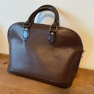 Louis Vuitton Alma Hand Bag Epi Mocha (Dark Brown) M5214D Women